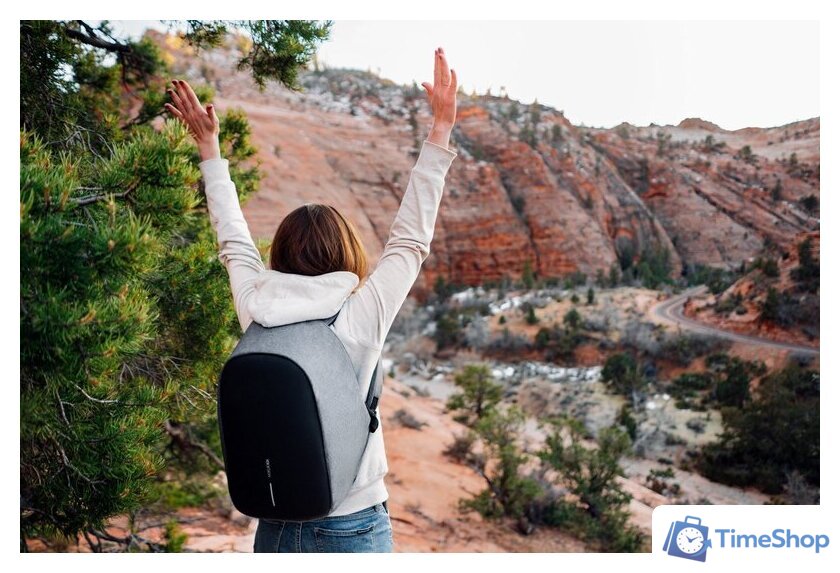 Городской рюкзак XD Design Bobby Hero Regular (серый) - Изображение №20 — Интернет-магазин Time-Shop