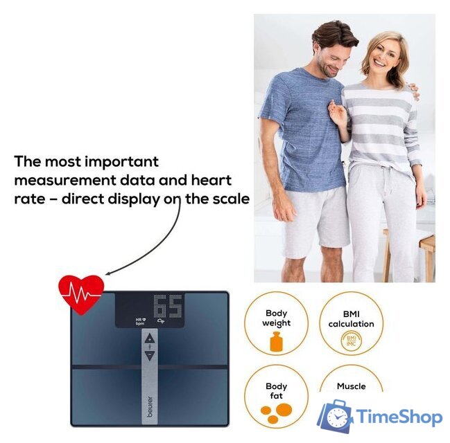 Умные напольные весы Beurer BF 980 Wi-Fi - Изображение №4 — Интернет-магазин Time-Shop