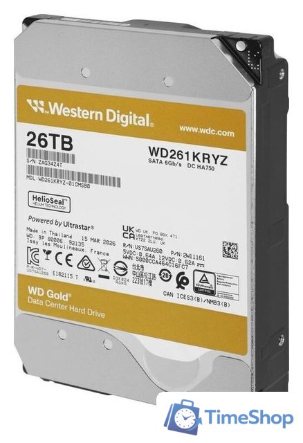 Жесткий диск WD Gold 26TB WD261KRYZ - Изображение №2 — Интернет-магазин Time-Shop