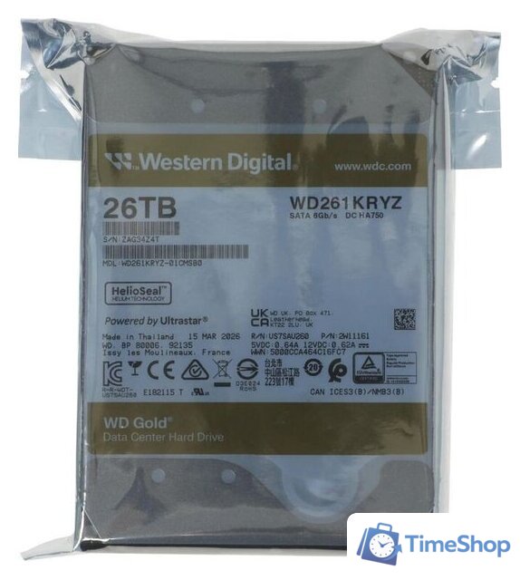 Жесткий диск WD Gold 26TB WD261KRYZ - Изображение №5 — Интернет-магазин Time-Shop