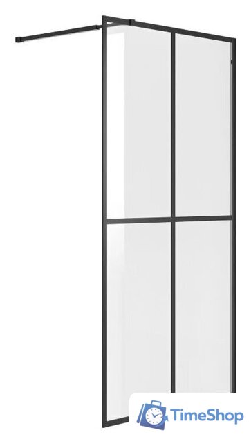 Душевая стенка Niagara NG-686-12BLACK 120x195 (черный матовый/прозрачное стекло) - Изображение №1 — Интернет-магазин Time-Shop