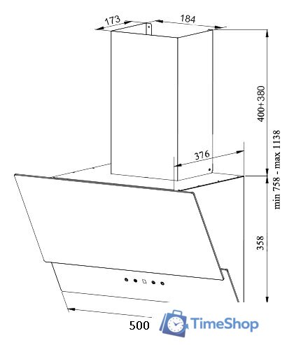 Кухонная вытяжка Grand Gloucester 50 (черный) - Изображение №7 — Интернет-магазин Time-Shop