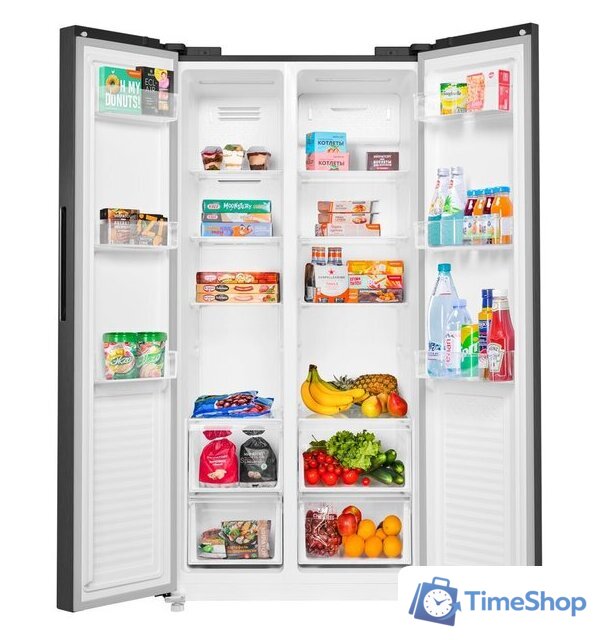 Холодильник side by side MAUNFELD MFF177NFSE - Изображение №2 — Интернет-магазин Time-Shop