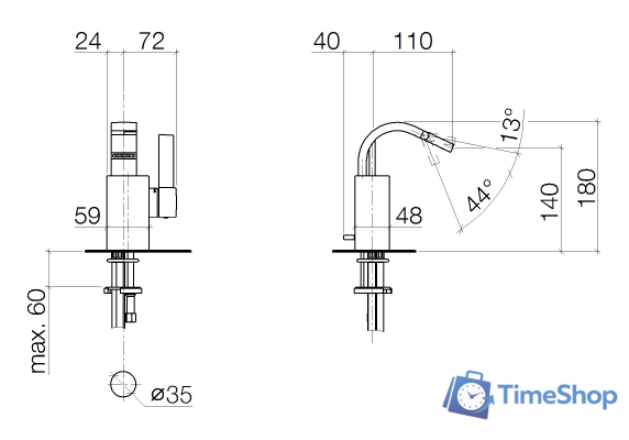 Смеситель Dornbracht Mem 33.600.782.00 - Изображение №2 — Интернет-магазин Time-Shop