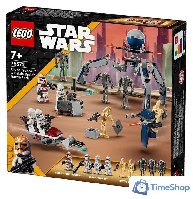 Конструктор LEGO Star Wars 75372 Боевой набор Клон-солдат и боевой дроид - Изображение №1 — Интернет-магазин Time-Shop
