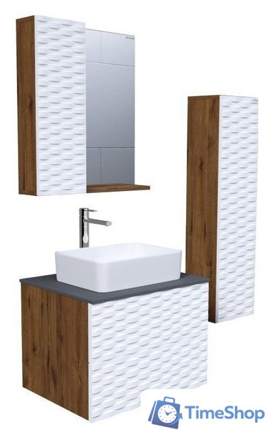  Grossman Тумба под умывальник Альба 65 106503 (веллингтон/белый) - Изображение №4 — Интернет-магазин Time-Shop