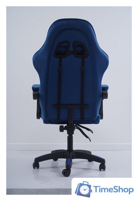 Игровое (геймерское) кресло Calviano 1584 (велюр, синий) - Изображение №5 — Интернет-магазин Time-Shop