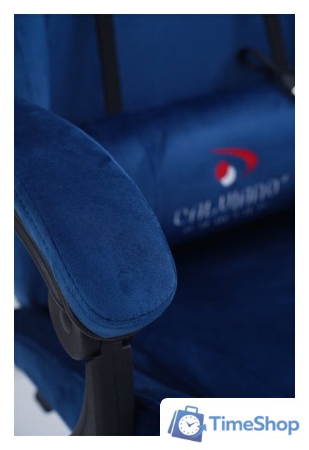 Игровое (геймерское) кресло Calviano 1584 (велюр, синий) - Изображение №26 — Интернет-магазин Time-Shop