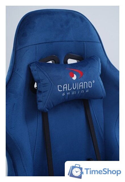 Игровое (геймерское) кресло Calviano 1584 (велюр, синий) - Изображение №25 — Интернет-магазин Time-Shop
