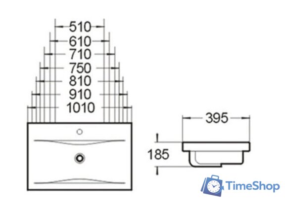 Умывальник SantiLine SL-2101 (60) - Изображение №2 — Интернет-магазин Time-Shop