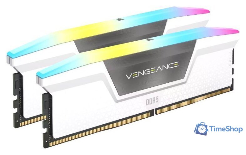 Оперативная память Corsair Vengeance RGB 2x32ГБ DDR5 6000 МГц CMH64GX5M2B6000C30W - Изображение №1 — Интернет-магазин Time-Shop