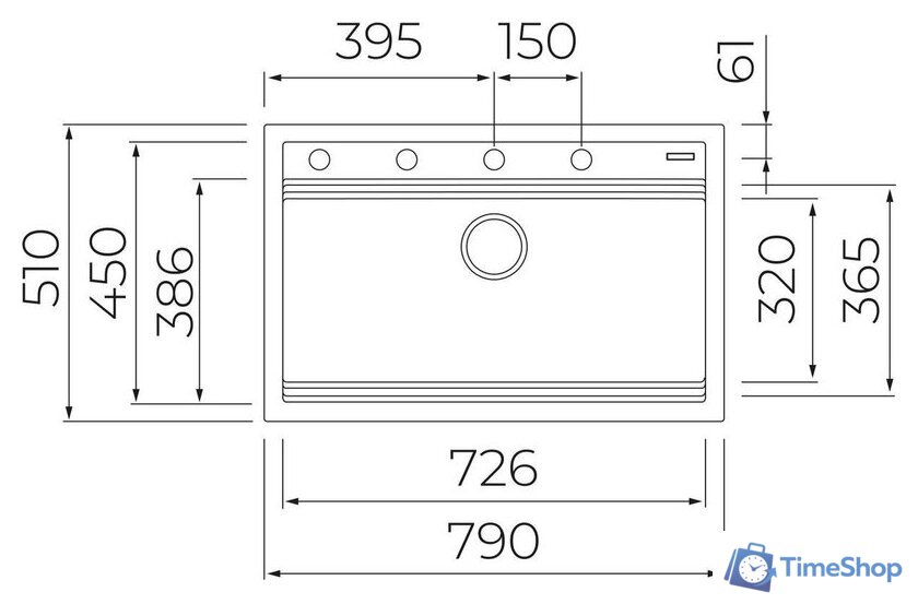 Кухонная мойка TEKA XXL Nova 80 115230057 - Изображение №15 — Интернет-магазин Time-Shop