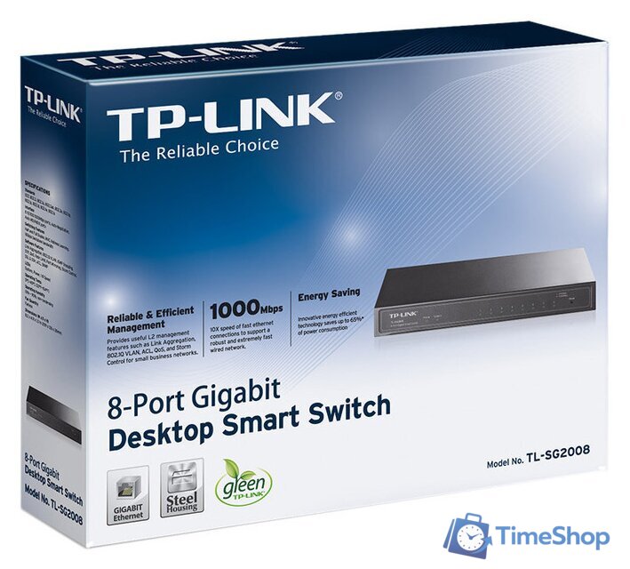 Управляемый коммутатор 2-го уровня TP-Link TL-SG2008 - Изображение №4 — Интернет-магазин Time-Shop