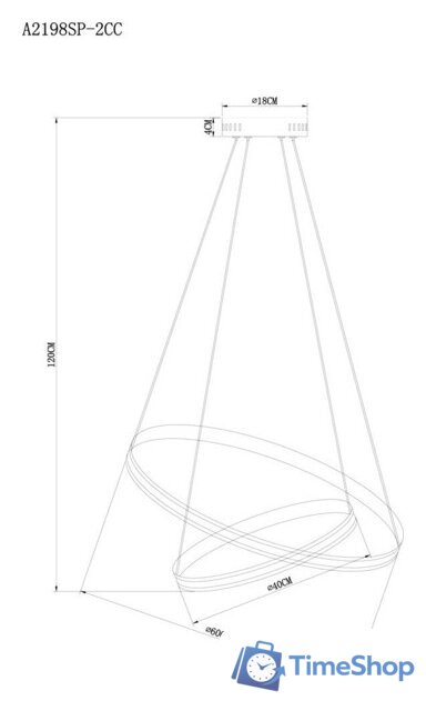 Подвесная люстра Arte Lamp Meridiana A2198SP-2CC - Изображение №3 — Интернет-магазин Time-Shop