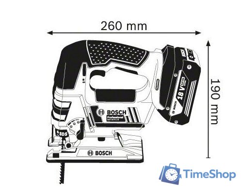 Электролобзик Bosch GST 18 V-LI B Professional 06015A6100 (без АКБ) - Изображение №5 — Интернет-магазин Time-Shop