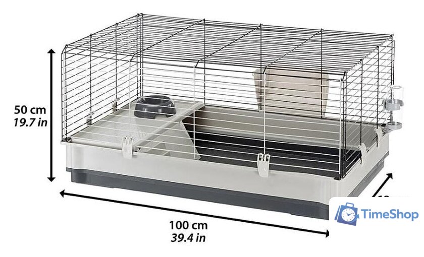 Клетка Ferplast Krolik 57071517 (серый) - Изображение №2 — Интернет-магазин Time-Shop