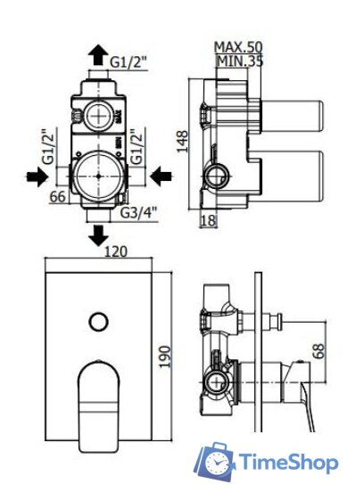 Смеситель Paffoni Tilt TI015NO/M - Изображение №2 — Интернет-магазин Time-Shop