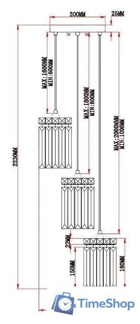 Подвесная люстра Moderli Levi V10760-3P - Изображение №2 — Интернет-магазин Time-Shop