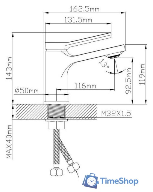 Смеситель Econoce D35 730 EC0730BL (черный) - Изображение №4 — Интернет-магазин Time-Shop