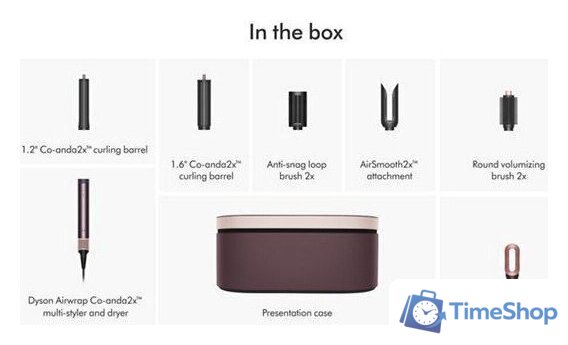 Фен-стайлер Dyson Airwrap Co-anda2x HS09 Straight+Wavy (евровилка, яшмовая слива) - Изображение №7 — Интернет-магазин Time-Shop