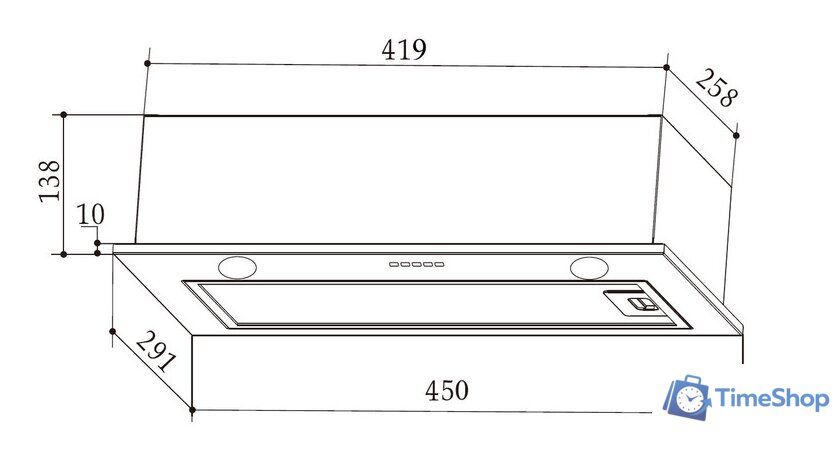 Кухонная вытяжка Weissgauff BOX 452 White - Изображение №6 — Интернет-магазин Time-Shop