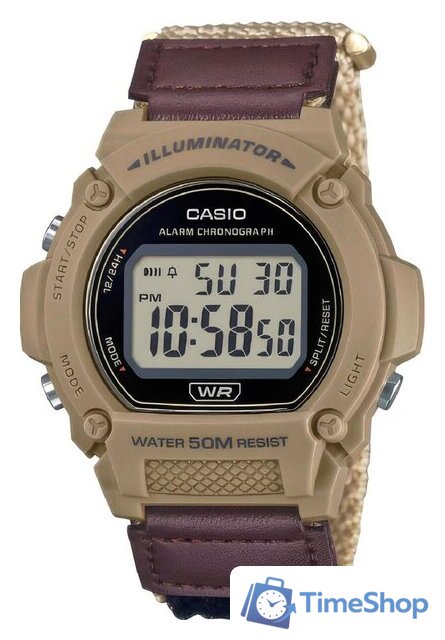 Наручные часы Casio Illuminator W-219HB-5A - Изображение №1 — Интернет-магазин Time-Shop