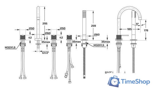 Смеситель Maxonor Pure Life PL1287-6 - Изображение №8 — Интернет-магазин Time-Shop