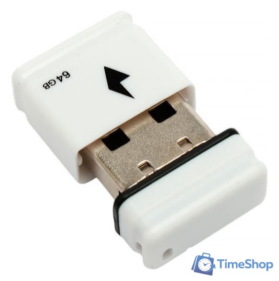 USB Flash Gembird GFL-2.0-64mini 64Gb (белый) - Изображение №1 — Интернет-магазин Time-Shop