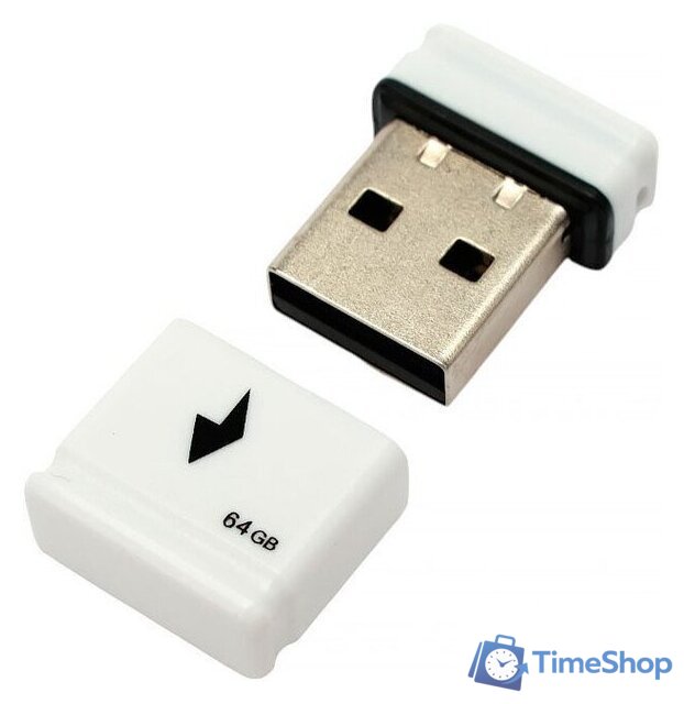 USB Flash Gembird GFL-2.0-64mini 64Gb (белый) - Изображение №2 — Интернет-магазин Time-Shop