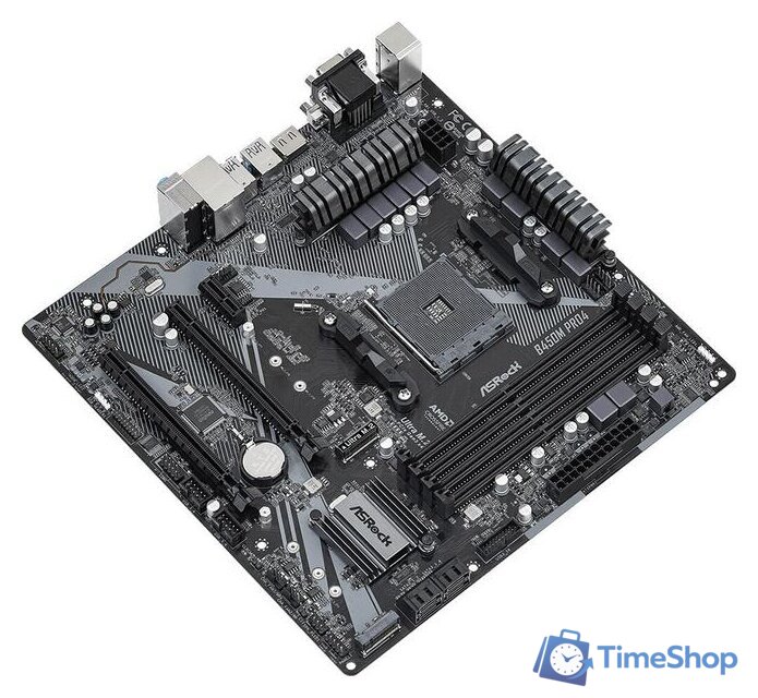 Материнская плата ASRock B450M Pro4 R2.0 - Изображение №3 — Интернет-магазин Time-Shop