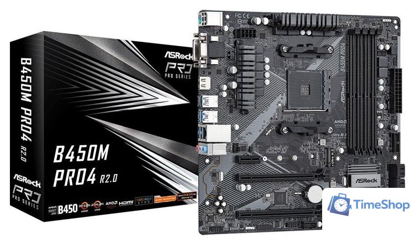 Материнская плата ASRock B450M Pro4 R2.0 - Изображение №5 — Интернет-магазин Time-Shop