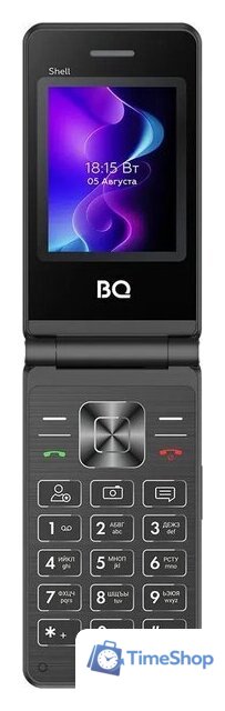 Кнопочный телефон BQ BQ-2411 Shell (черный) - Изображение №2 — Интернет-магазин Time-Shop