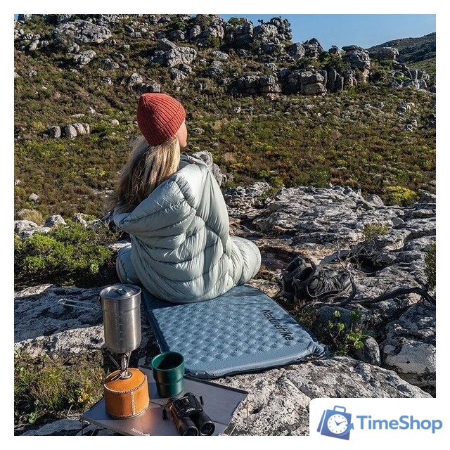 Самонадувающийся коврик Naturehike CNK2300DZ013 Ultralight Large 6976507665780 (голубой) - Изображение №3 — Интернет-магазин Time-Shop