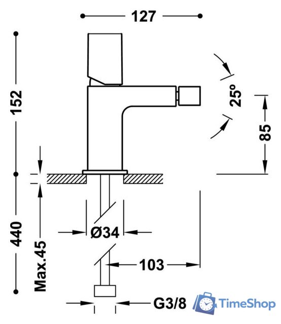 Смеситель Tres Project-tres 21112002KM - Изображение №2 — Интернет-магазин Time-Shop