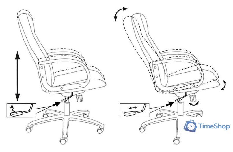 Офисное кресло Бюрократ T-898/3С1GR (серый) - Изображение №6 — Интернет-магазин Time-Shop