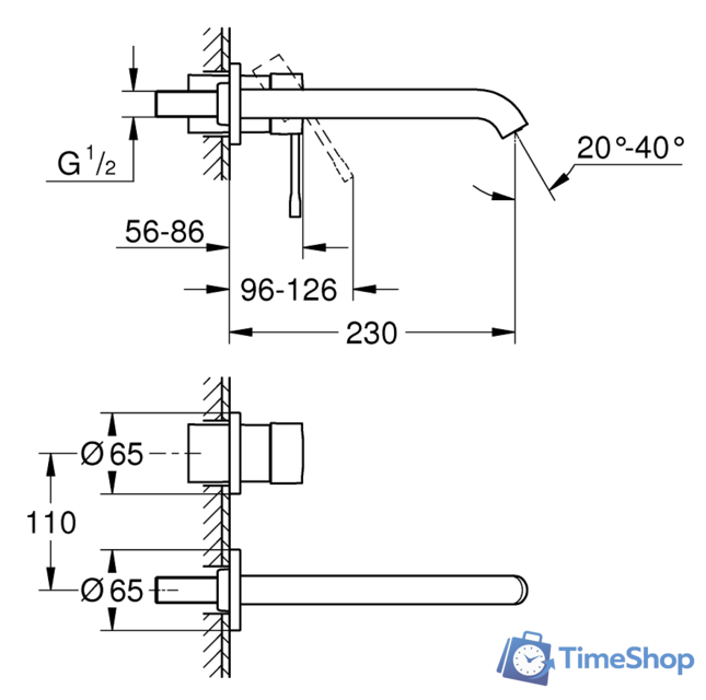Смеситель Grohe Essence New 19967GN1 (холодный рассвет, матовый) - Изображение №2 — Интернет-магазин Time-Shop