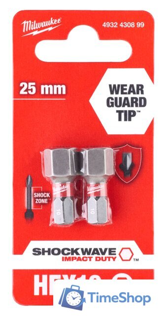 Набор бит Milwaukee 4932430899 (2 шт) - Изображение №1 — Интернет-магазин Time-Shop