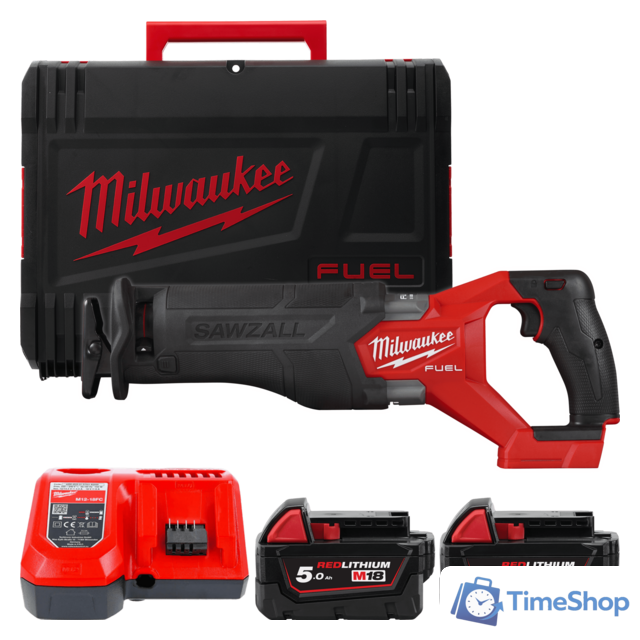 Сабельная пила Milwaukee Fuel M18 M18FSZ-502X 4933478291 (с 2-мя АКБ, кейс) - Изображение №1 — Интернет-магазин Time-Shop