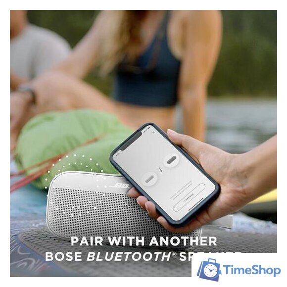 Беспроводная колонка Bose SoundLink Flex (дымчатый белый) - Изображение №10 — Интернет-магазин Time-Shop