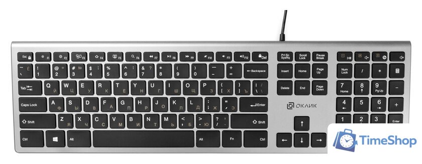 Клавиатура Оклик 890S (серебристый) - Изображение №1 — Интернет-магазин Time-Shop