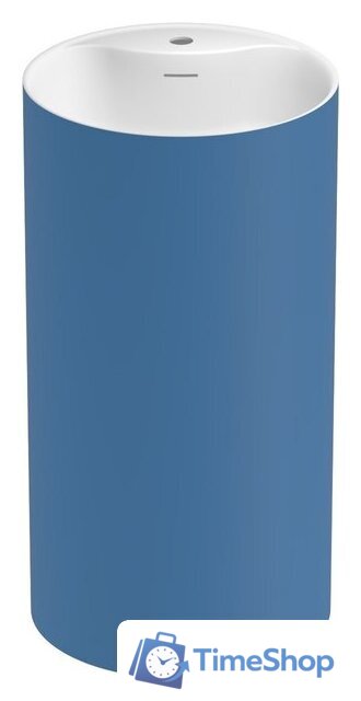 Умывальник Wellsee Chalice Perfection 230629000 (отдельностоящий, с отверстием под смеситель, цвет матовый темно-синий/глянцевый белый) - Изображение №1 — Интернет-магазин Time-Shop