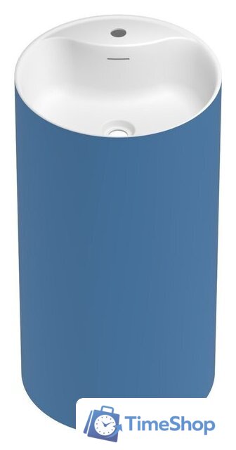 Умывальник Wellsee Chalice Perfection 230629000 (отдельностоящий, с отверстием под смеситель, цвет матовый темно-синий/глянцевый белый) - Изображение №2 — Интернет-магазин Time-Shop