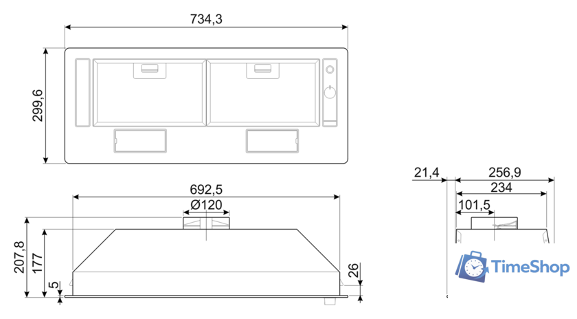 Кухонная вытяжка Smeg KSG70HE - Изображение №3 — Интернет-магазин Time-Shop