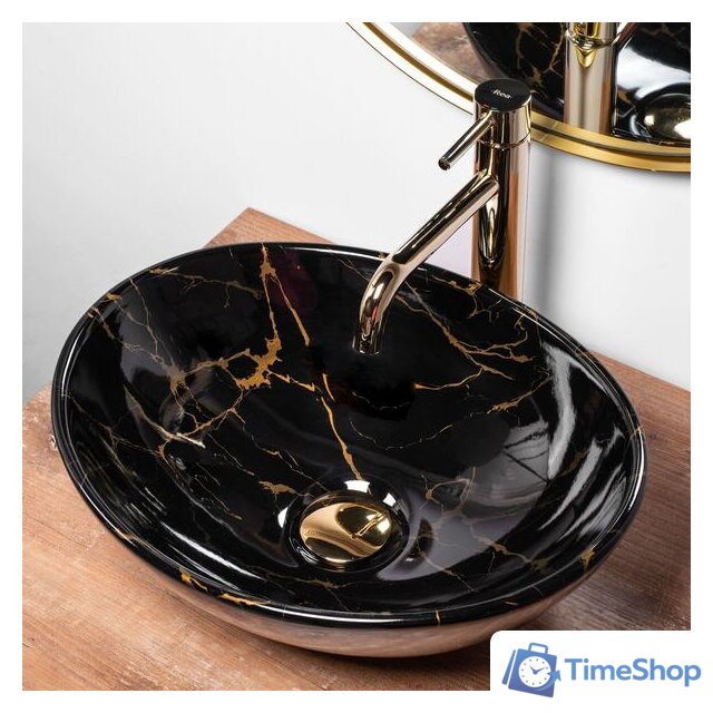 Умывальник Rea Sofia (черный мрамор глянцевый) - Изображение №5 — Интернет-магазин Time-Shop