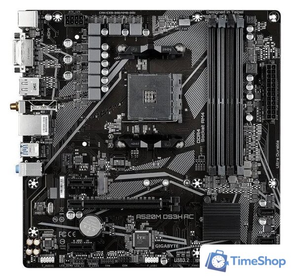 Материнская плата Gigabyte A520M DS3H AC (rev. 1.4) - Изображение №1 — Интернет-магазин Time-Shop