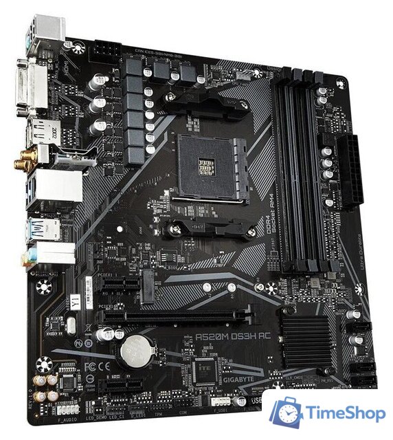 Материнская плата Gigabyte A520M DS3H AC (rev. 1.4) - Изображение №2 — Интернет-магазин Time-Shop
