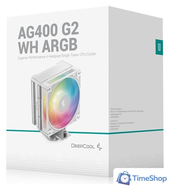 Кулер для процессора DeepCool AG400 G2 ARGB WH R-AG400-WHAMMG2-G - Изображение №9 — Интернет-магазин Time-Shop