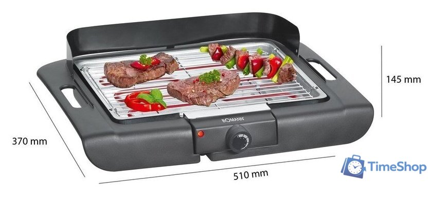Электрогриль Bomann BQ 2243 CB - Изображение №2 — Интернет-магазин Time-Shop