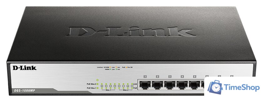 Неуправляемый коммутатор D-Link DGS-1008MP/A2A - Изображение №1 — Интернет-магазин Time-Shop