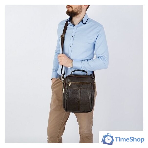 Сумка Poshete 253-0904-29-DBW (коричневый) - Изображение №9 — Интернет-магазин Time-Shop